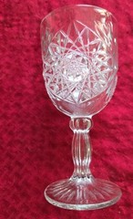 Vintage Libbey HOBSTAR Star of David Water Wine Goblets Glasses 7 1/4″