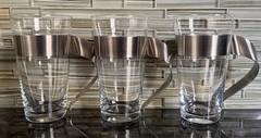 Lot Of 3 Villeroy & Boch NewWave Latte Glass With Handle, 10.2oz