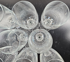 8) Mikasa The Ritz Fluted Champagne Set Vintage Crystal Clear Stemware Retro Lot