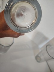 Set of 7 Libbey Hoops Clear Glass Tumblers 5″ and 1 5 3/4″ Ribbed Juice Glasses