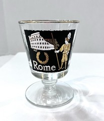 Lot of 7 Vtg Libbey International Cities of The World Footed Cocktail Glasses