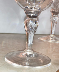 Vintage Set of 6 Stuart Crystal MINUET Glass Goblets 6 3/8” Tall Made In ENGLAND