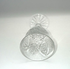 Cut Crystal WINE GLASS 5″ Bohemian Czech Vintage Elegant Heavy