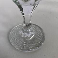 Libby Chivalry Clear Wine Glass Stemware Textured Design 8 OZ 6.25″ Set of 4 EUC