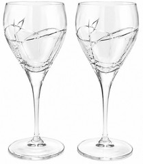 Pair Marquis by Waterford Caelyn Crystal Water Goblets 8.75” Discontinued