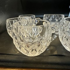 natchmann crystal Anglia Pattern Set Of 8 Punch Cups