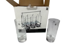 WMF Set of 6 Highball Glasses in a Metal Rack New in Box