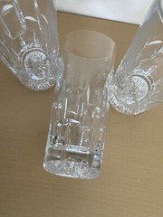 Crystal Art Deco Style High Ball Glasses Lot Of 3