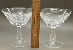 Set of 2 SIGNED Waterford Crystal Rosslare Champagne Tall Sherbet Glass 4 3/4″