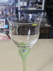 Mikasa Sea Mist Green Stem Clear Bowl Water Goblet – One