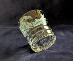Baccarat Vega Crystal Rock Glass Hokusai Great Wave Handcrafted Engraved from JP