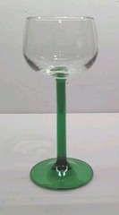 Luminarc France Cristal D’Arques Emerald Green Stem Wine Glass 6.5”