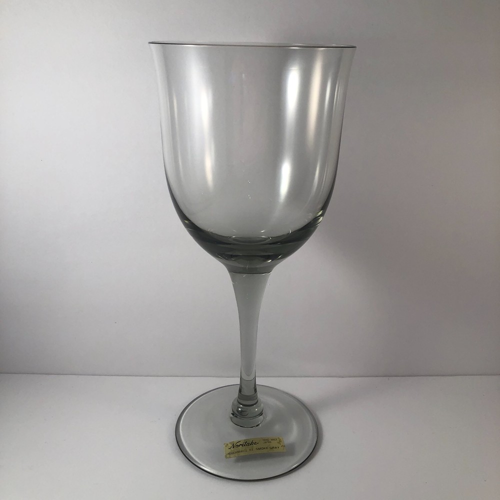 Noritake, Remembrance, Smoke Gray, Water Goblet Glass