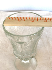 Indiana Glass Recollection Clear Embossed Vintage Glass Goblet