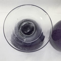 TAG Ltd. Plum Bubble Glass Goblets 5-7/8″ Tall & 3-3/8″ Wide-Rim – VTG Lot Of 2.