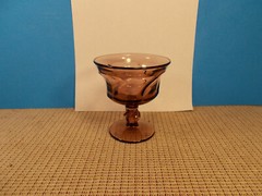 Fostoria Crystal Jamestown Purple Pattern Champagne Sherbet 4 1/4″ T x 4″ W