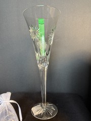 WATERFORD CRYSTAL SNOWFLAKE WISHES COURAGE FLUTED GLASS 2012 Free Shipping