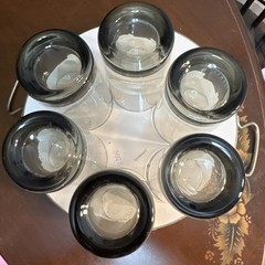 Vintage Libbey Classic Smoke Juice Glasses 4″ Small Tumbler MCM Set of 6