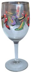 High Heel Shoes Theme Clear Stemmed Wine Glass 10 oz. Capacity 7″ Tall