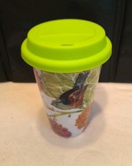 LANG Gardenbirds Thermal Travel Tumbler Cup Mug Silicone Lid Artwork Tim Coffey
