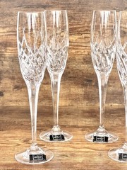 Set of 4 Mikasa Preview XY 732/007 Crystal Champagne Flute Glasses Slovenia