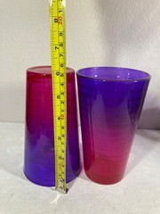 Pair Of Libbey Ombre Tumblers/Glasses~ Ombre Pink/ Purple~ 16 Ounces Each