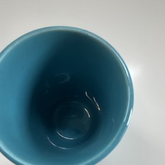 VTG Turquoise Fiestaware Glossy Ceramic Tumbler Cup No Handle Round Shape