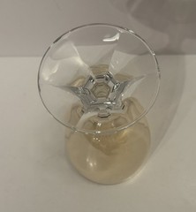 Vintage Schotts-Zwiesel Style, Nektar Topaz Amber, West Germany, Stemmed Glass