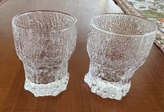 Iittala Crystal ASLAK – Set of 2 Cordial Glasses icicle base 2 1/2″ x 1 7/8″