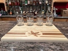 Michigan Wolverines Bourbon or Beer Flight Board – Charcuterie