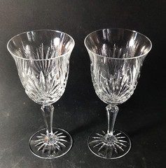 ROGASKA RICHMOND WATER GLASSES, Hand Cut Lead Crystal, 7 7/8″, 10 Oz, 2PCS