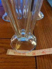 3 Vintage Heavy Duty Dessert Glasses