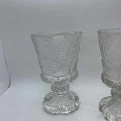 Vintage Indiana Glass Tiara PONDEROSA PINE 12oz Water Goblet 6″ Set of 4. Chips