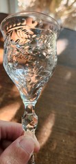 Rock Sharpe Crystal 1024-1 5 7/8″ Wine Glass -2oz Cut Floral Dot & Swag Design