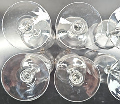 6 Noritake Rhythm Clear Water Goblets Set Vintage Platinum Trim Stemware Bar Lot