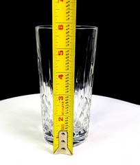 Brilliant Cut Irish Crystal Criss Cross 2 Weghted Base 5 3/4″ Highball Glasses