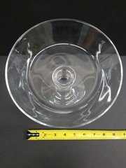 Val St Lambert Crystal Glass Compote Signed