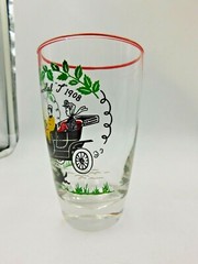 Libbey 1950s Ford Model T 1908 & Cadillac 1904 Retro Automobile Bar Glasses (2)