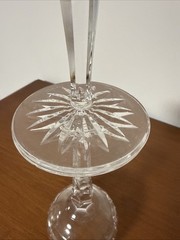 Pair of Waterford 7.25″ Tall Wine Glasses – Signed Waterford – Vintage Crystal