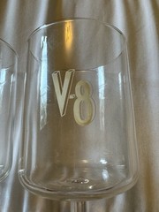 Vintage V-8 Juice Glasses With Stem – Set of 2