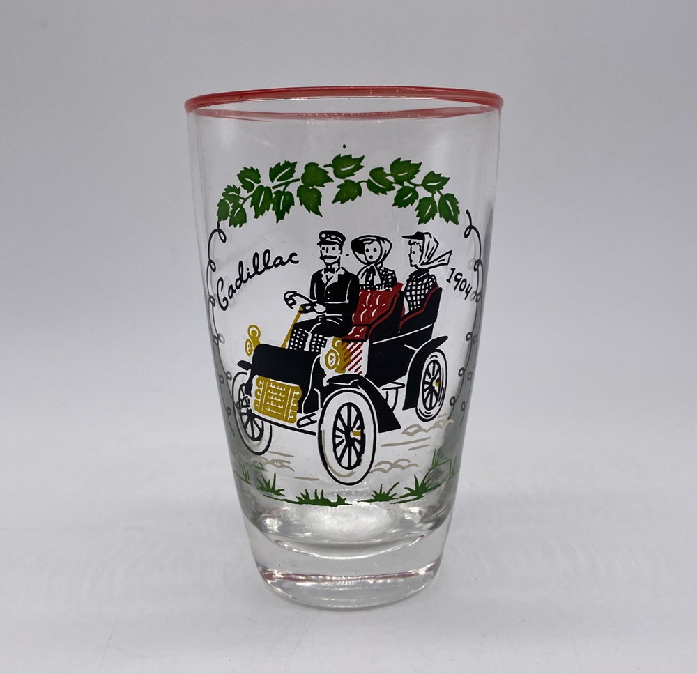 Libbey 1904 Cadillac Drinking Glass Vintage