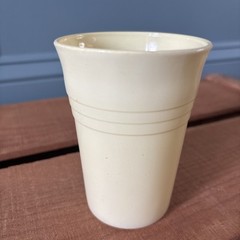 A Vintage Hazel Atlas Moderntone Platonite Yellow Tumblers circa 1950