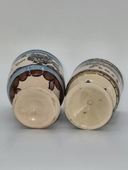 Christian Feast of Tabernacles October 1988 Hand Painted Ceramic Goblet Set of 2