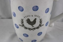 Susan WInget Feed & Seed Polka Dot Pitcher Urban Farmhouse Blue