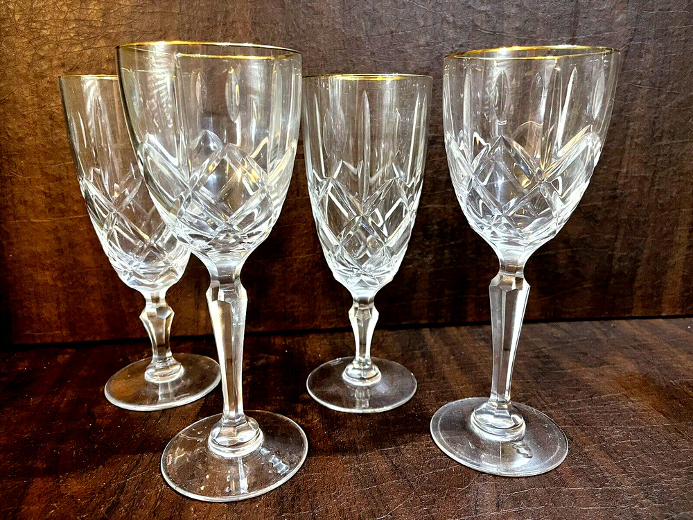 (2) Waterford Marquis Markham 18oz Iced Tea/Water Goblets 8.25″ + (2) Wine 8.5″