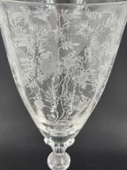 Fostoria Glass Co. CHINTZ Crystal Stem #6026 9 oz. 7-5/8″ Water Goblet Elegant