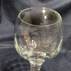 Cut Crystal Goblet Optic Panel Schooner Margarita Fish Bowl Glasses Set Of 4
