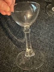 Cordial Glasses Clear Glass With Stem Detail Unbranded 5” – Set Of 7