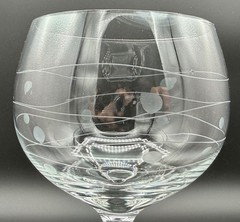 4 Lenox Dots and Lines Balloon Wine Goblets Glasses – EX!