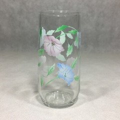 Luminarc France Morning Glory Chloe Pastel Floral Glass Tumblers Set of 3